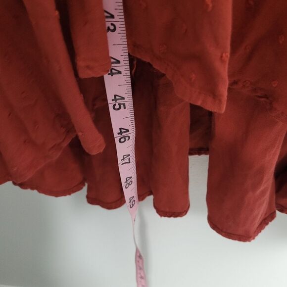 Torrid Midi Swiss Linen Surplice Dress Tandoori Spice Plus Size casual - Picture 7 of 8